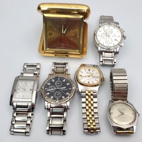 5 Bulova Watches & a Seth Thomas Travel Clock