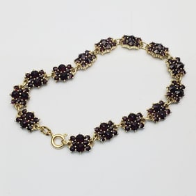 14K Gold & Garnet Bracelet
