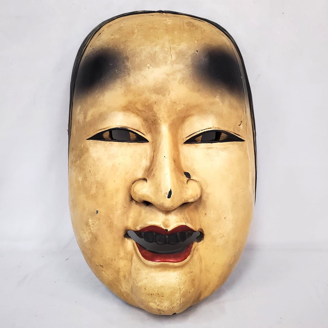 Old Large Japanese Cyprus Wood Ko-Omote Mask (1 of 4)