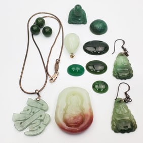 Lot of Chinese Jade Items
