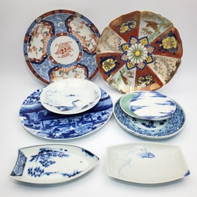 Lot of 8 Japanese Porcelain Dishes Incl. 5 Signed