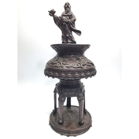 Fine Antique Chinese Large Bronze Censor