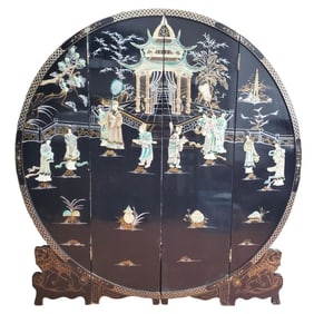Vintage Chinese 3-Part Large Screen
