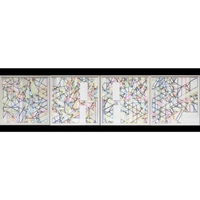 Sarah Morris, American (b.1967) Suit of 4 Painting