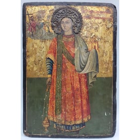 Antique Russian Wood Icon