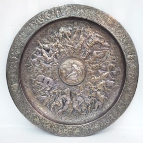 Monumental Antique English Silver-Plated Charger