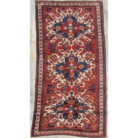 Rare Antique Caucasian Eagle Kazak Rug
