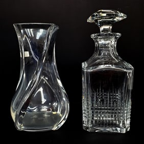 Lot of 2 Vintage Baccarat France Crystal Items