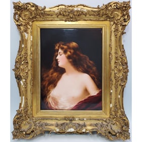 Antique Signed KPM Porcelain Plaque After Asti