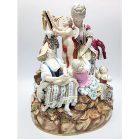 Large Antique 19th C. Meissen Porcelain Figure