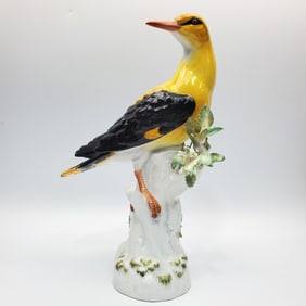 Antique Early 20th C. Meissen Porcelain Bird