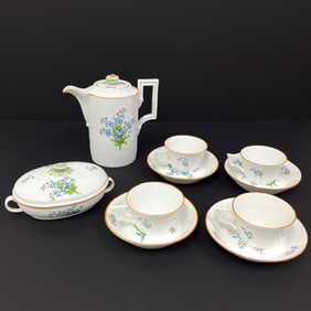 Antique Meissen 10 Piece Porcelain Tea Set