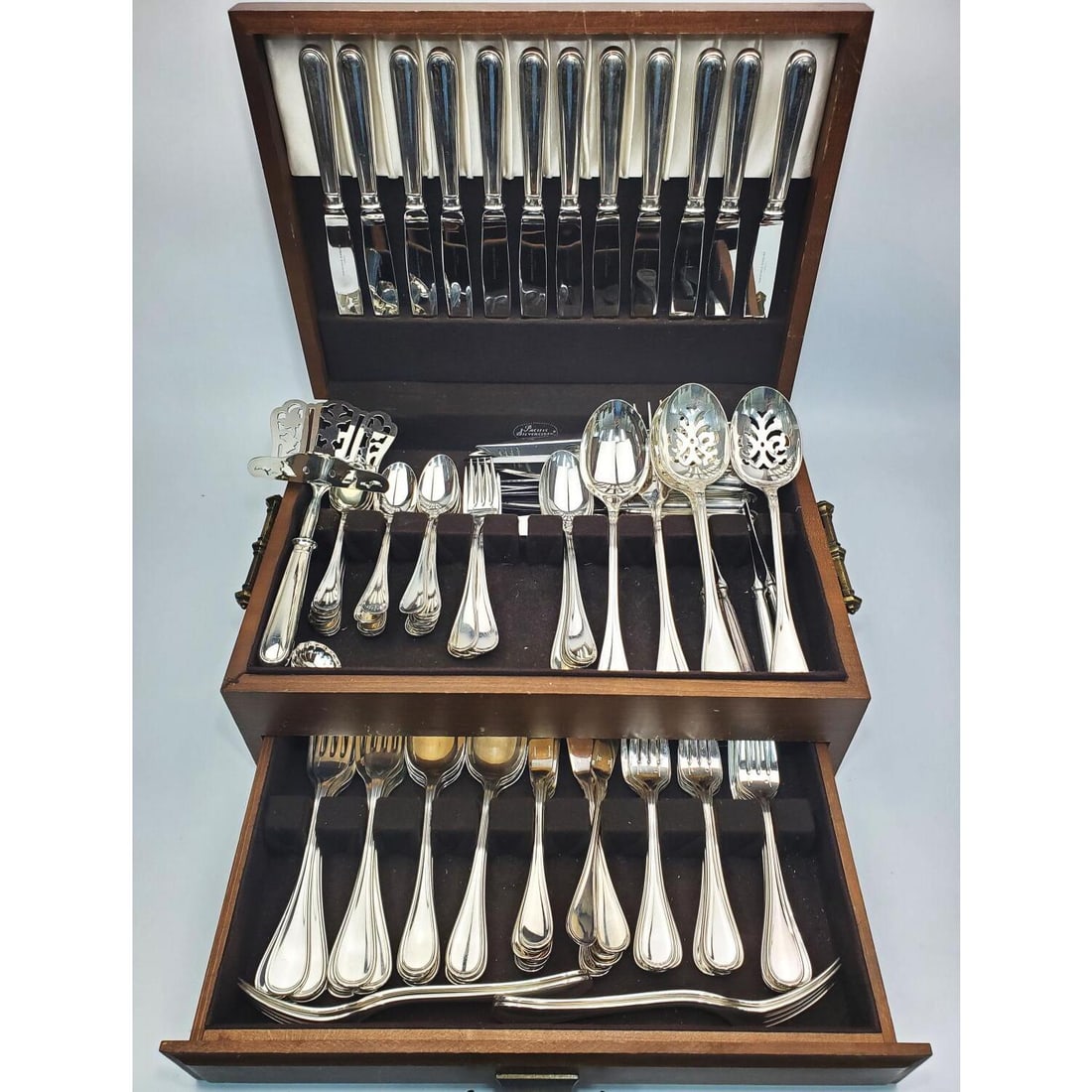 129PC Christofle Sterling Silver "Albi" Flatware (1 of 12)