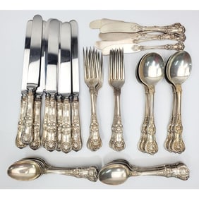 47Pc Tiffany & Co English King Sterling Silver Set
