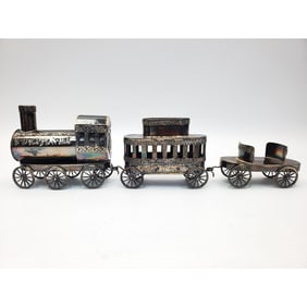 Judaica Sterling Silver Havdalah Train Set