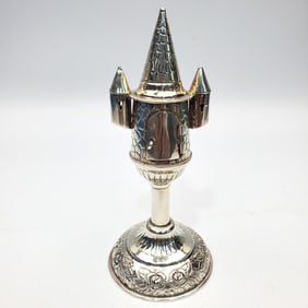 Judaica Vintage Sterling Silver Besamim Spice Box