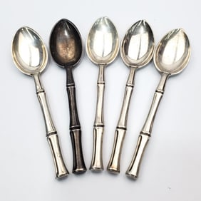 5 Vintage Tiffany & Co. Sterling Silver Spoons