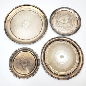 Set of 4 Antique 84 Silver Russian Items