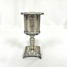 Judaica Sterling Silver Havdalah Candle Holder
