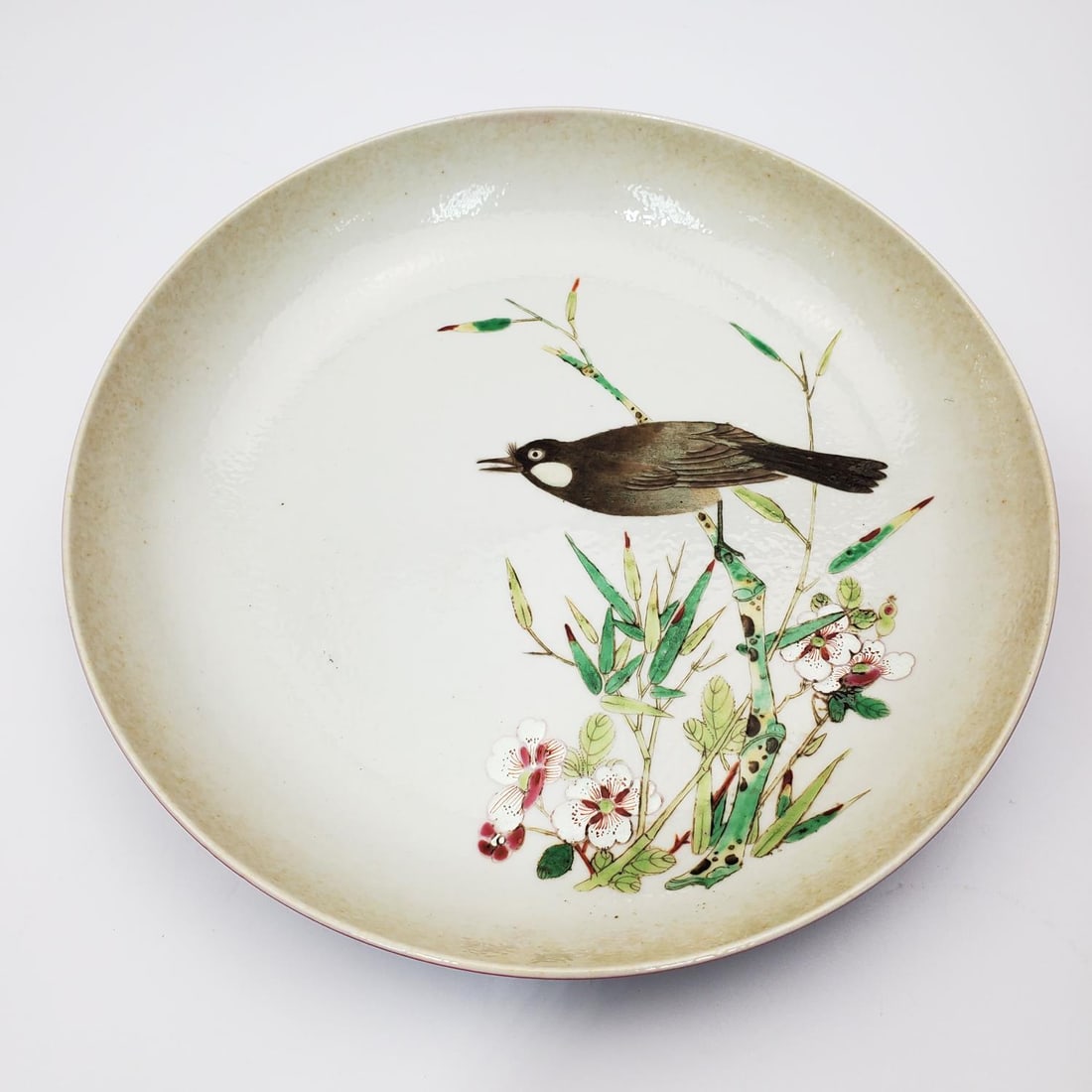 Fine Chinese Signed Hand Painted & Enameled Plate (1 of 4)