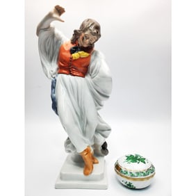 Herend Hungary Porcelain Figure of a Dancing Man