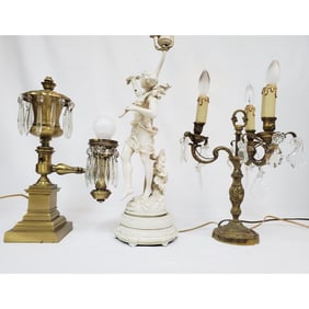Lot of 3 Old Lamps