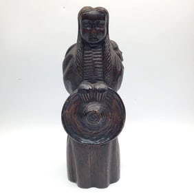 Vintage Mexican Carved Wood Figure