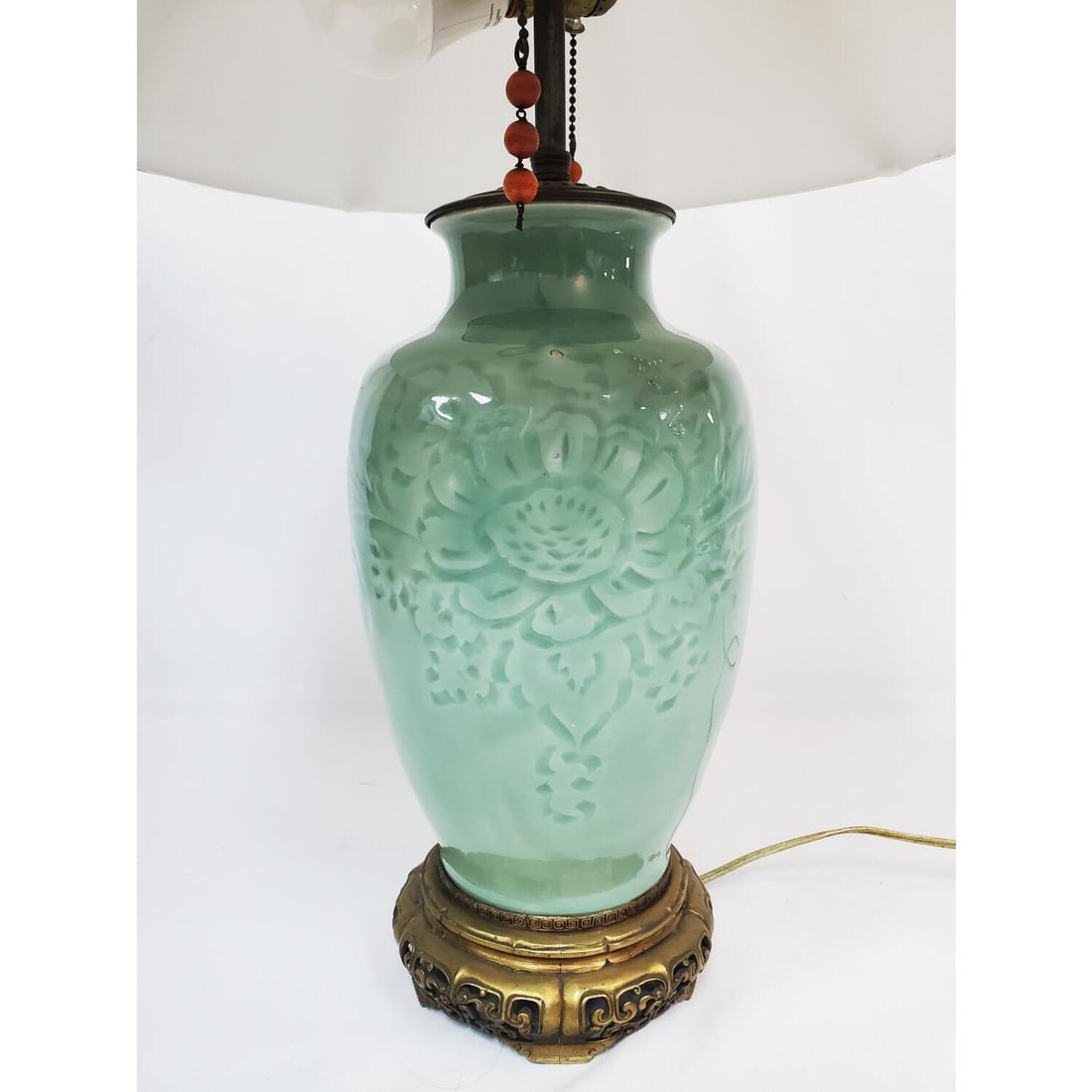 Antique Chinese Celadon Porcelain Lamp (1 of 4)