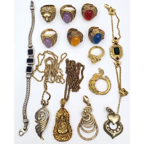 Bag Lot of Chinese Fine Costume Jewelry Items