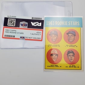 Baseball Card of the 1963 Rookie Stars