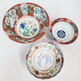 Lot of 3 Chinese Porcelain Large Bowls