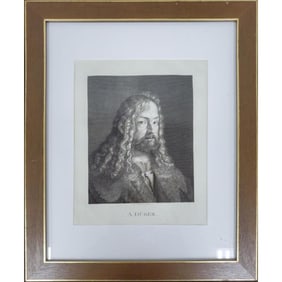 After Albrecht Durer, Etching "Self Portrait"
