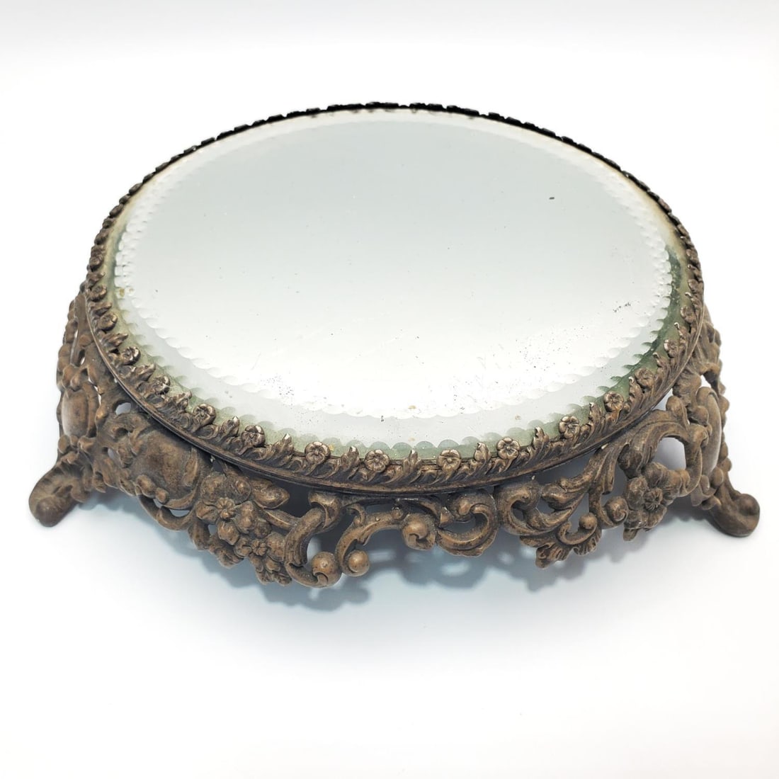 Antique Silver Plated Mirror Plateau (1 of 4)