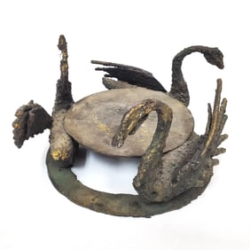 Unusual Brutalist MCM Bronze Sculpture