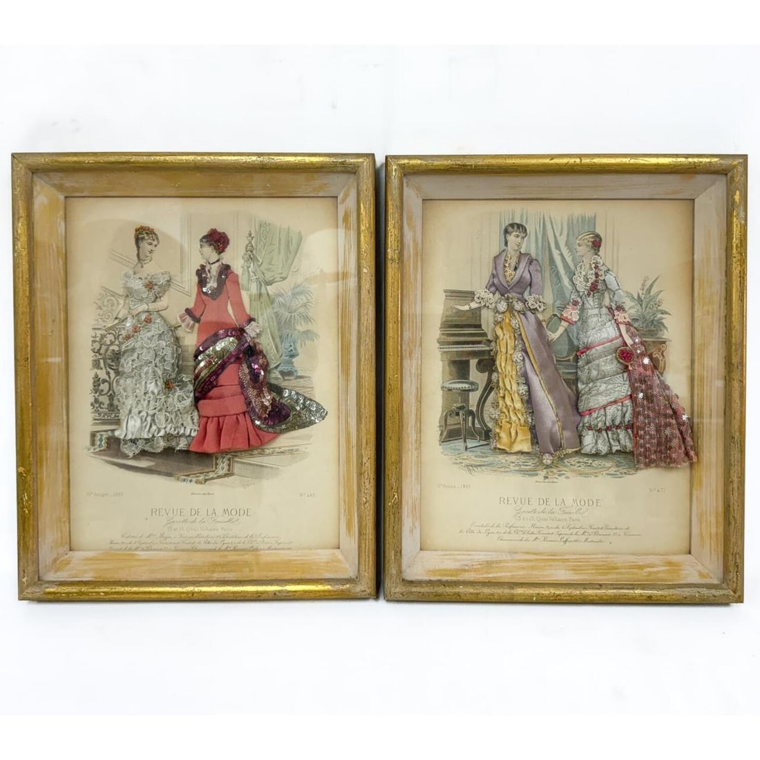 Pair Vintage La Mode Illustree French Shadow Boxes (1 of 7)