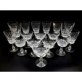 Lot of 18 Antique Villeroy & Boch "Tiara" Glasses