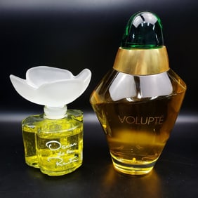 2 Oscar De La Renta Display Glass Perfume Bottles