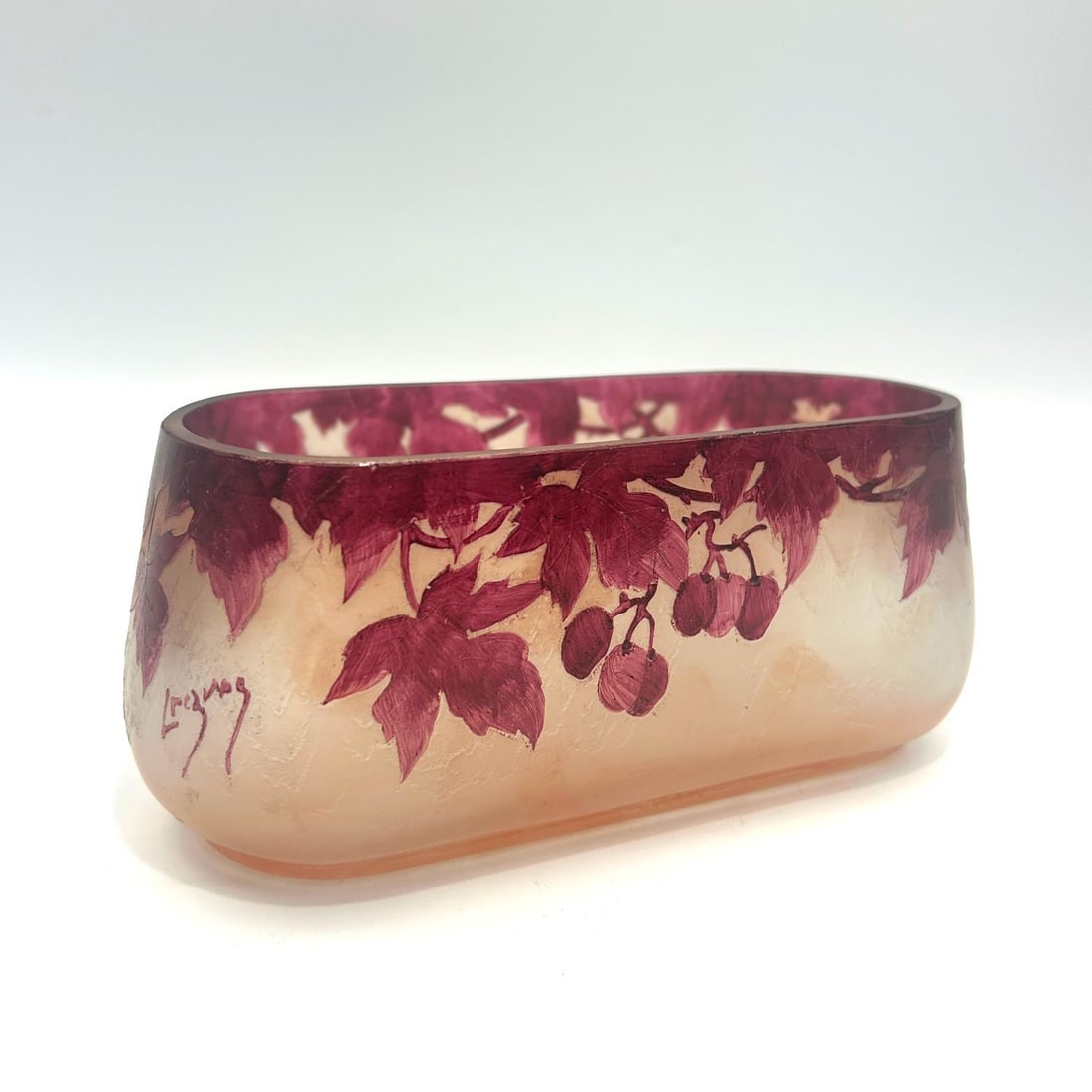 Legras Art Nouveau Glass & Enamel Planter (1 of 5)