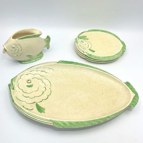 Vintage Ceramic Fish Shaped Serving Set