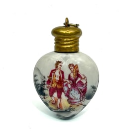 Antique Porcelain Perfume Pendant Bottle