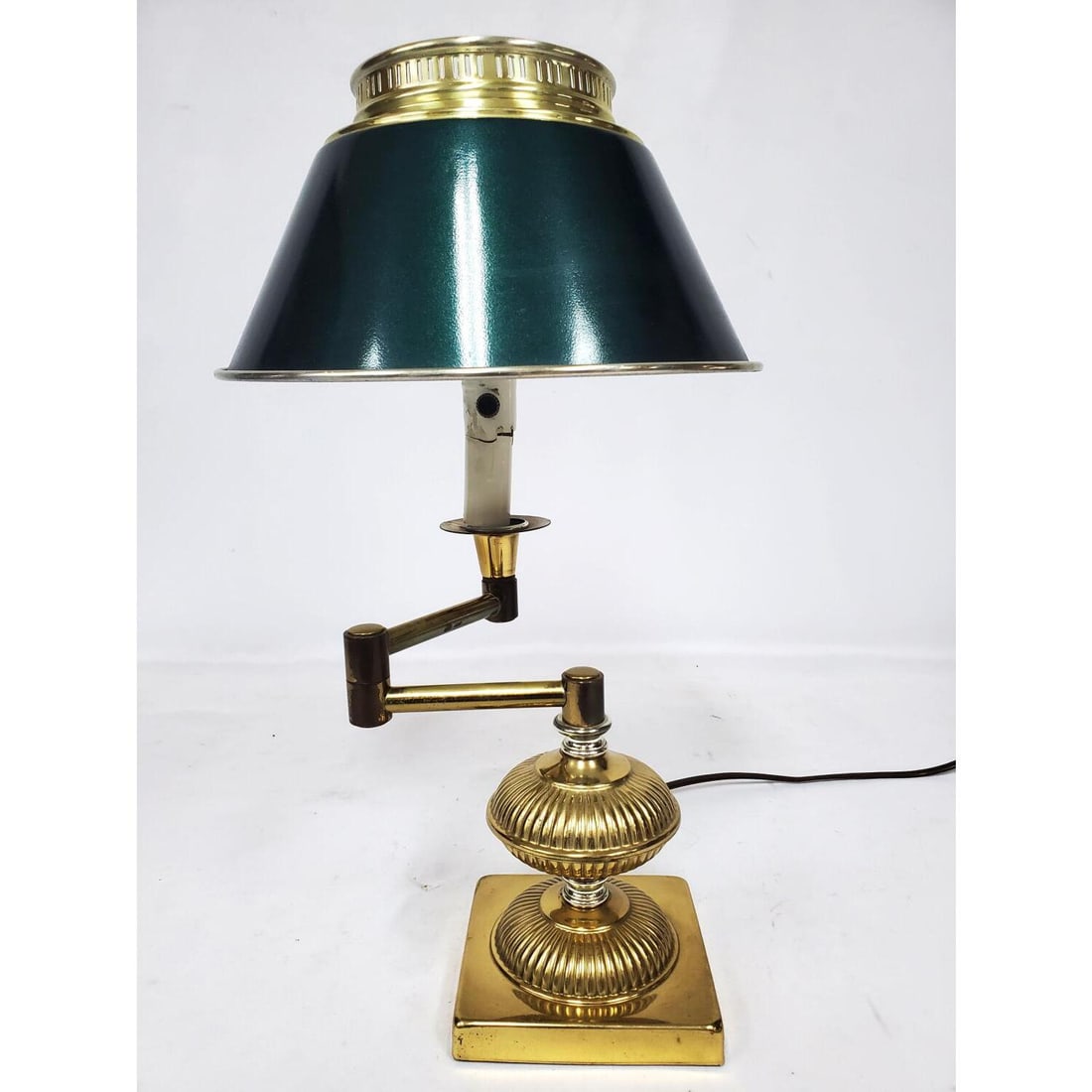 Vintage Brass Single Arm Swivel Desk Lamp (1 of 3)
