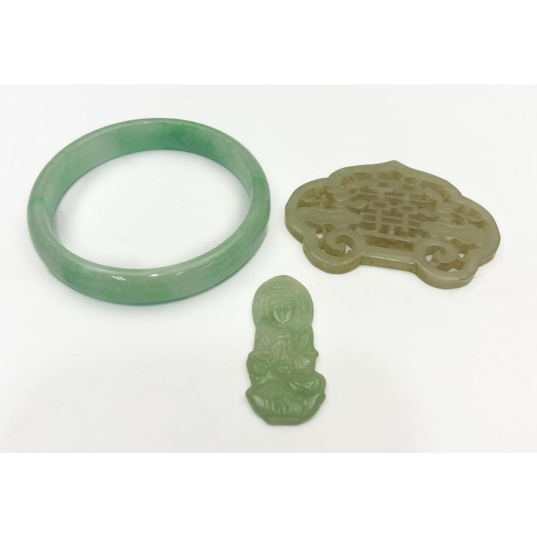 Lot of 3 Chinese Jade Items (1 of 2)