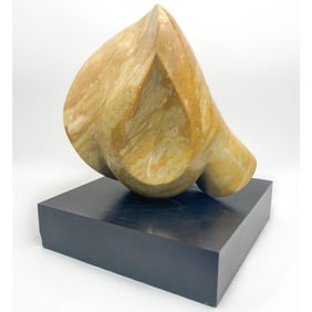 Vintage MCM Carved Marble Abstract Figure