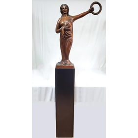 Large Antique Carved Wood Figure