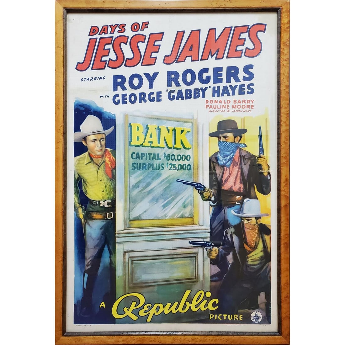 Vintage 1939 Movie Poster "Days of Jesse James" (1 of 3)