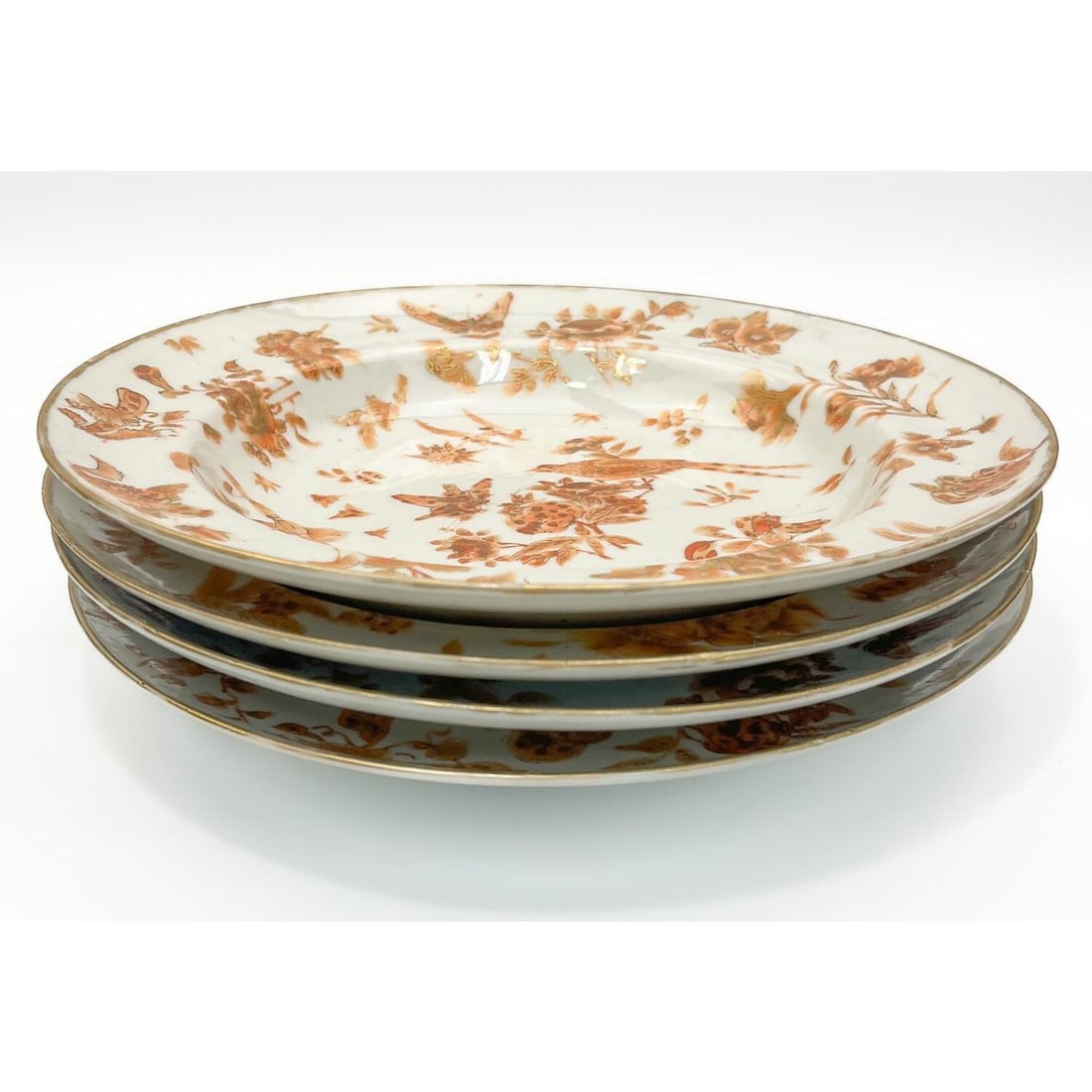 Chinese Antique 18th C. 4 Export Porcelain Plates (1 of 3)