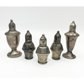 5 Vintage Duchin Creation Sterling Silver Shakers