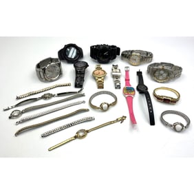 Large Group Lot of Vintage Watches & Watch Parts