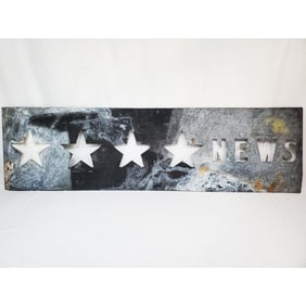 Antique CinemaScope Movie Theater Large Metal Sign