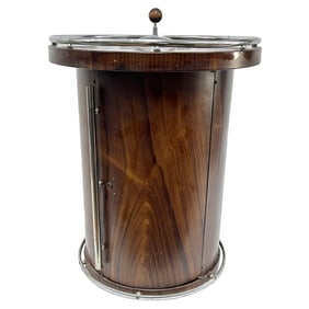 Unusual Art Deco Metal Round Smoke Stand